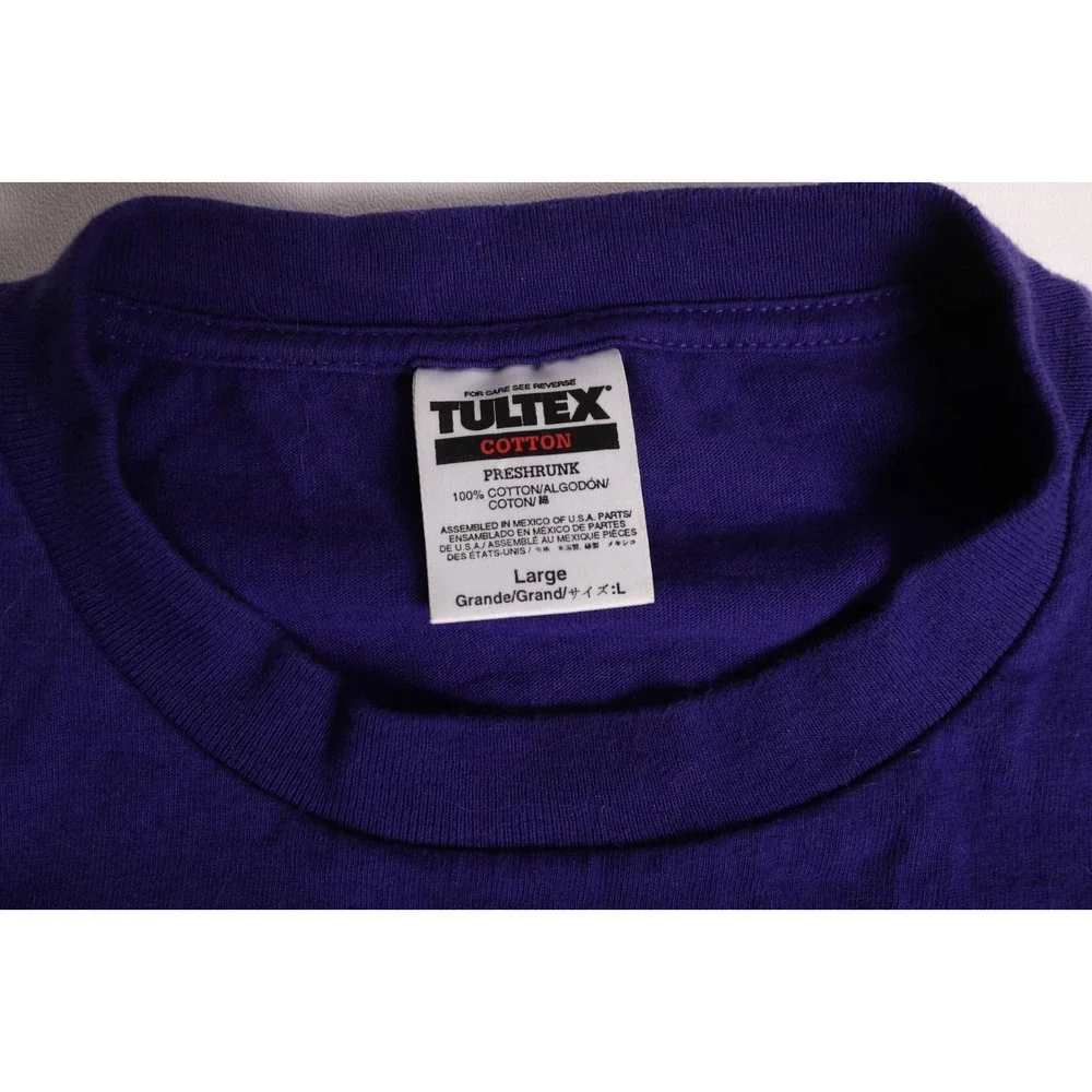 Vintage 1998 Minnesota Vikings Tultex Roster T-Shirt Purple Large Randy Moss NFL